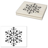 Abstracte sneeuwvlok 2 Patroon Art Stempel (Gestempeld)