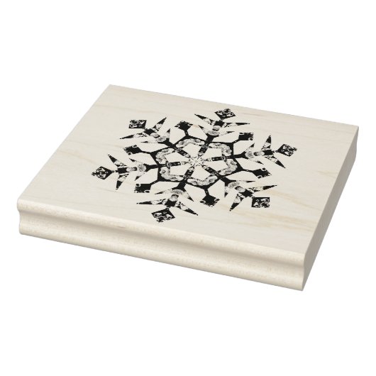 Abstracte sneeuwvlok 2 patroon kunststempel rubberstempel (Stempel)