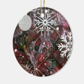 Abstracte Sneeuwvlok Kerst Ornament (Links)