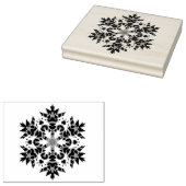 Abstracte sneeuwvlok patroon kunst stempel (Gestempeld)