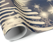 Abstracte sneeuwvlokken. 2d illustratie. Heilige C Cadeaupapier (Rol Hoek)