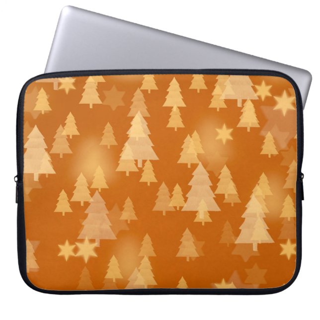 Abstracte sneeuwvlokken. 2d illustratie. Kerstmis Laptop Sleeve (Voorkant)