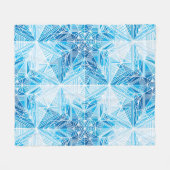 Abstracte sneeuwvlokken met diepvriesster naadloos fleece deken (Voorkant (Horizontaal))