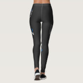 Abstracte Snelheidsrenner Atletische Bewegingskuns Leggings (Achterkant)