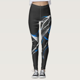 Abstracte Snelheidsrenner Atletische Bewegingskuns Leggings