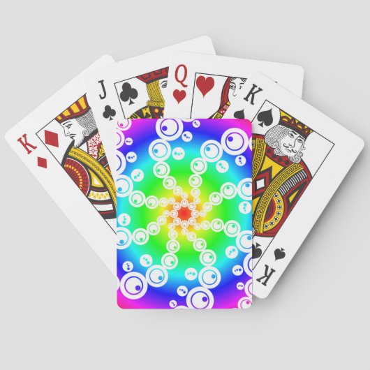 Abstracte snijcirkel pokerkaarten (Achterkant)