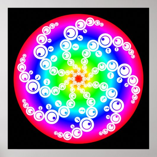 Abstracte snijcirkel poster (Voorkant)