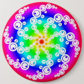 Abstracte snijcirkel ronde button 6,0 cm (Voorkant)