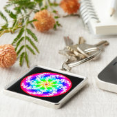 Abstracte snijcirkel sleutelhanger (Zijkant)