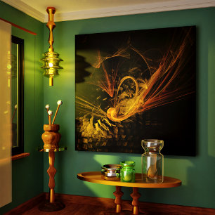 Abstracte snijpuntafdruk van schilderCanvas Canvas Afdruk