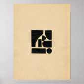 Abstracte snijvormen poster (Voorkant)