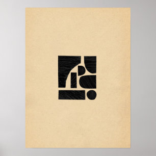 Abstracte snijvormen poster