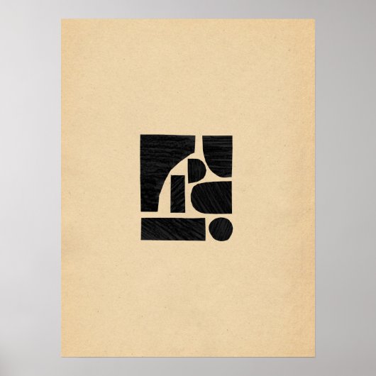 Abstracte snijvormen poster (Voorkant)