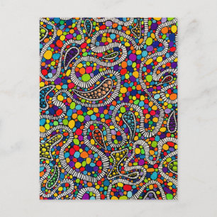 Abstracte Snoepfabriek Kunstontwerp Postkaart