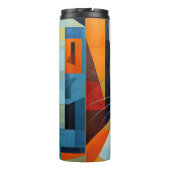 Abstracte Snorharen: Oranje Kat Thermosbeker (Achterkant)