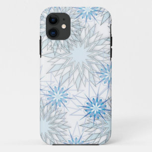Abstracte Snowflake Blue en White iPhone 5 hoesje