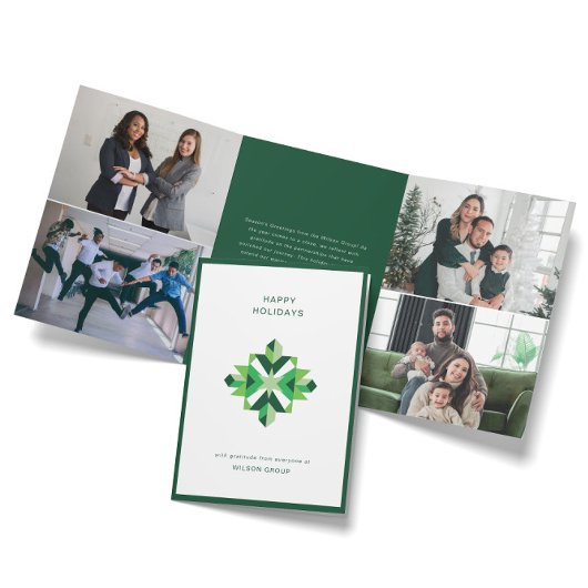 Abstracte Snowflake Corporate Vakantie Kaart