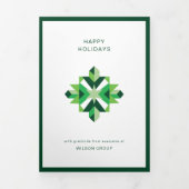 Abstracte Snowflake Corporate Vakantie Kaart (Cover)