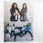 Abstracte Snowflake Corporate Vakantie Kaart (Binnenzijde eerst)