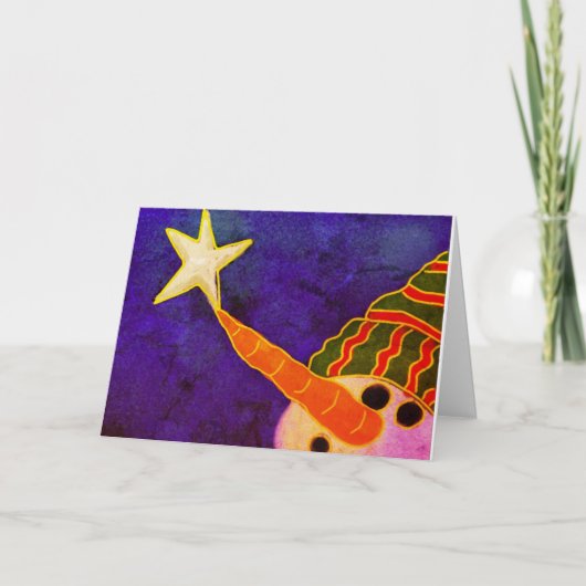 Abstracte Snowman Art Kaart (Voorkant)
