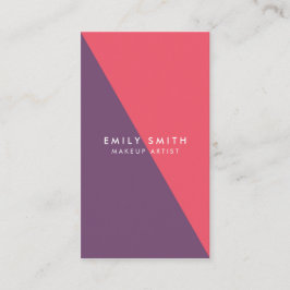 Abstracte sociale media roze en Paars Makeup Visitekaartje