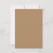 Abstracte Soft Brown Gold-marmering - Gegevens RSVP Kaartje (Achterkant)