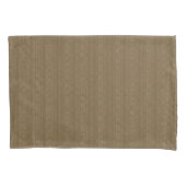 Abstracte Soft Hues Deep Gold Subtle Stripe Kussensloop (Voorkant-Links)