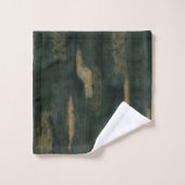 Abstracte Soft Hues Deep Green & Gold Bad Handdoek (Wasdoekje)