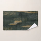 Abstracte Soft Hues Deep Green & Gold Bad Handdoek (Handdoek)