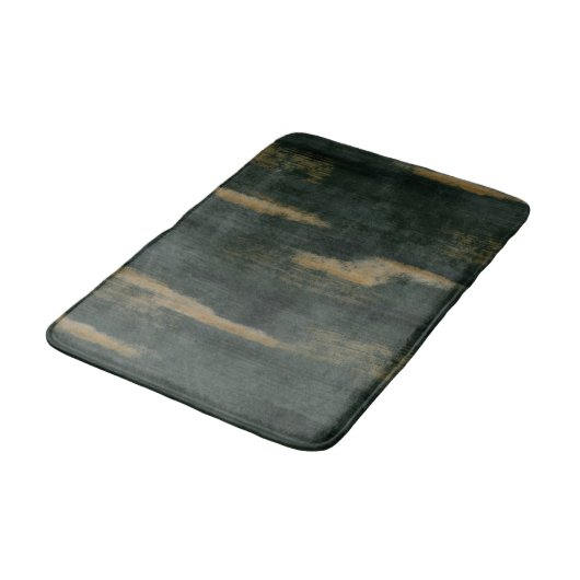 Abstracte Soft Hues Deep Green & Gold Badmat (Gekanteld)