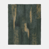 Abstracte Soft Hues Deep Green & Gold Fleece Deken (Voorkant)