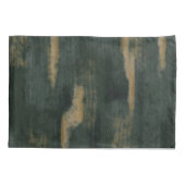 Abstracte Soft Hues Deep Green & Gold Kussensloop (Achterkant-Links)