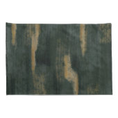 Abstracte Soft Hues Deep Green & Gold Kussensloop (Achterkant-Rechts)
