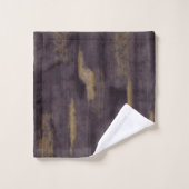 Abstracte Soft Hues Deep Plum & Gold Bad Handdoek (Wasdoekje)