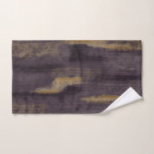 Abstracte Soft Hues Deep Plum & Gold Bad Handdoek (Handdoek)