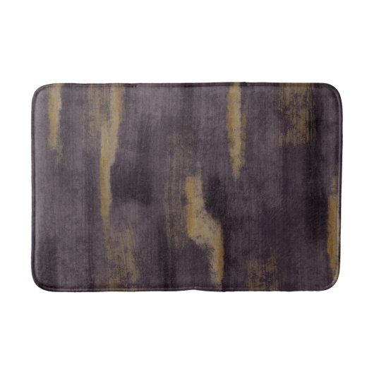 Abstracte Soft Hues Deep Plum & Gold Badmat (Voorkant)