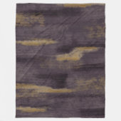 Abstracte Soft Hues Deep Plum & Gold Fleece Deken (Voorkant)