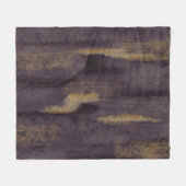 Abstracte Soft Hues Deep Plum & Gold Fleece Deken (Voorkant (Horizontaal))