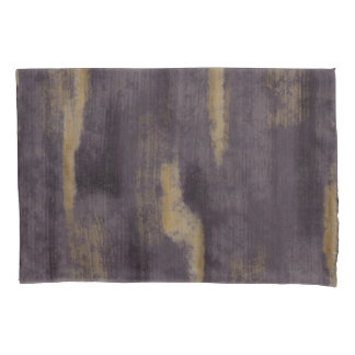 Abstracte Soft Hues Deep Plum & Gold Kussensloop