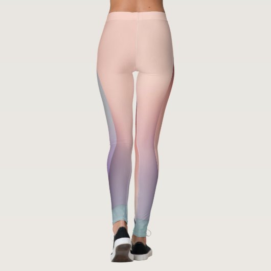 Abstracte soft kleur leggings (Achterkant)