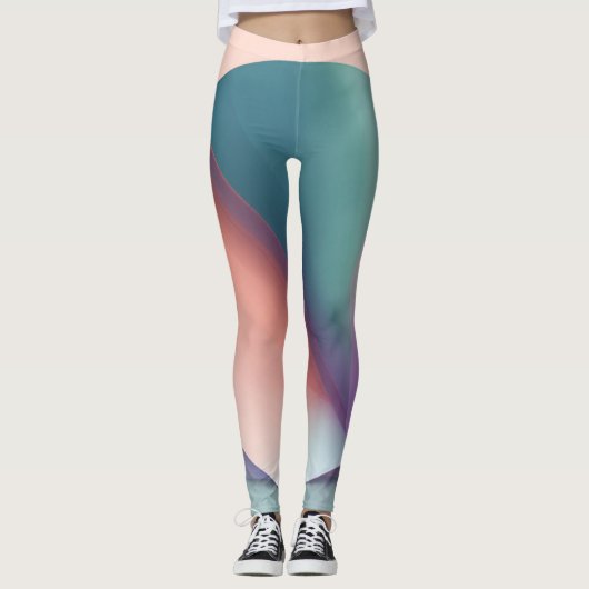 Abstracte soft kleur leggings (Voorkant)