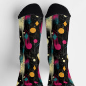 Abstracte Sokken in roze, geel en Blauwgroen (Top)