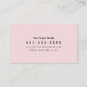 Abstracte Spa Massage Sauna Nails roze Visitekaartje (Achterkant)