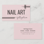 Abstracte Spa Massage Sauna Nails roze Visitekaartje (Voorkant / Achterkant)