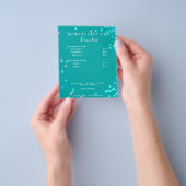Abstracte spa-prijslijst A5-folder blauw water Flyer (Hand)