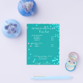 Abstracte spa-prijslijst A5-folder blauw water Flyer (Enkel)