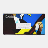 Abstracte Spaanse gitarist. Gepersonaliseerd Bureaumat (Keyboard & Muis)