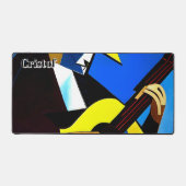 Abstracte Spaanse gitarist. Gepersonaliseerd Bureaumat (Voorkant)