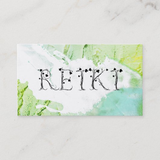 *~* Abstracte spannende verfstreken REIKI Ivy Visitekaartje (Voorkant)