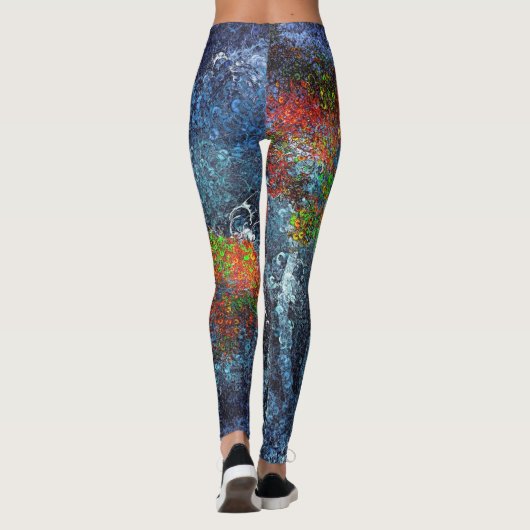 Abstracte Sparkly Trees Leggings (Achterkant)